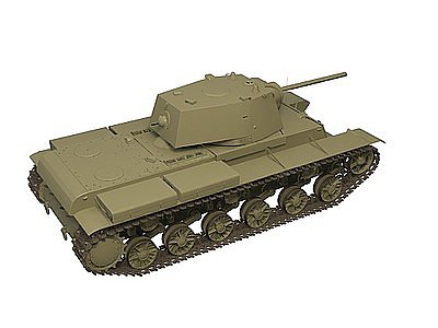3d苏联KV-1重坦克模型