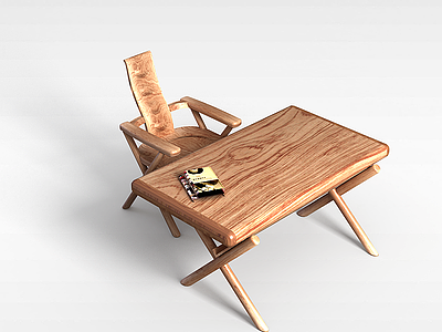 折叠桌椅模型3d模型