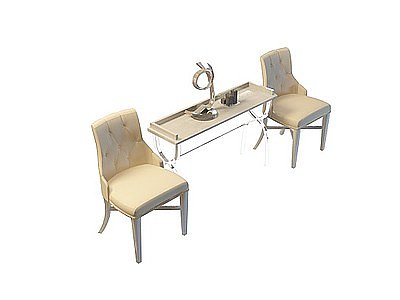 时尚饮茶桌椅模型3d模型