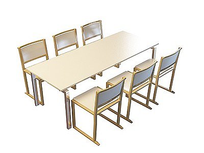 3d实木餐桌椅免费模型
