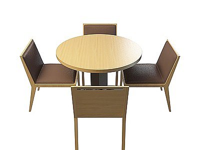3d就餐桌椅免费模型
