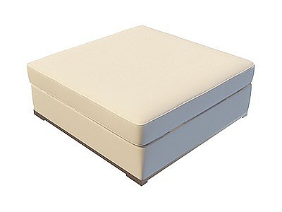 米色软包装凳模型3d模型