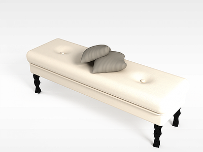 3d床尾凳子模型