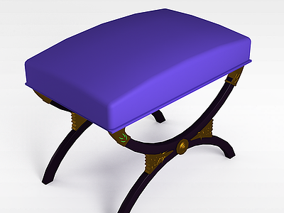 卧室曲面凳模型3d模型