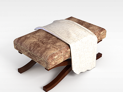 毛料沙发凳模型