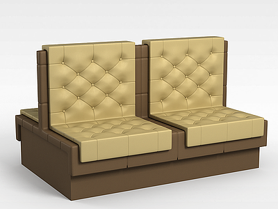 3d双面沙发模型