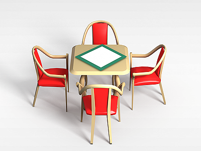 3d简约休闲桌椅模型