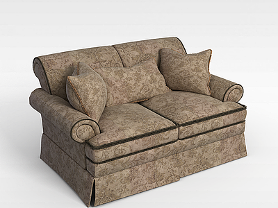 欧式布艺沙发模型3d模型