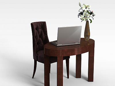 欧式桌椅组合模型3d模型
