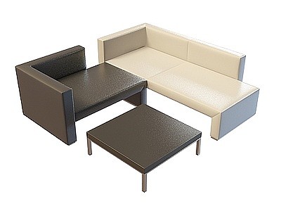 现代简约沙发茶几模型3d模型