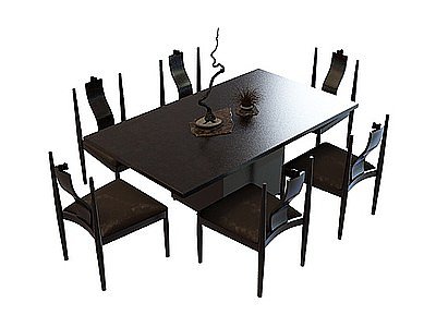 3d中式古典实木桌椅免费模型