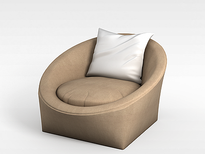 3d舒适的现代单人沙发模型