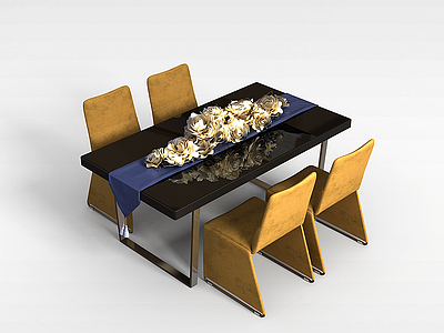 时尚桌椅模型3d模型