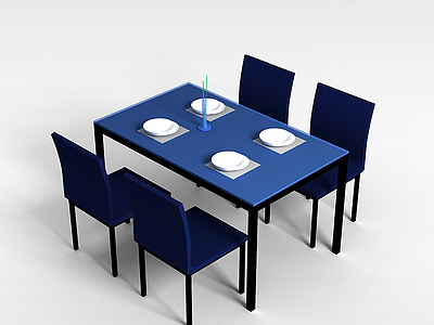 3d现代<font class='myIsRed'>简约餐桌椅</font>模型