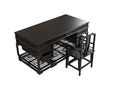 3d中式古典桌椅免费模型