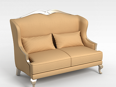 欧式双人沙发模型
