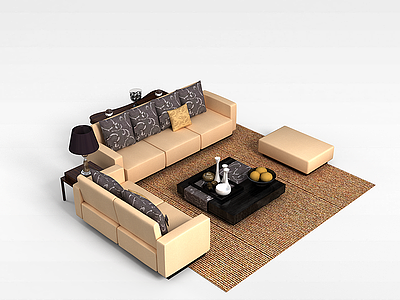 客厅沙发组合模型