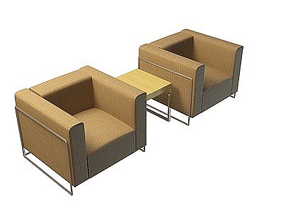 会议室沙发组合模型3d模型