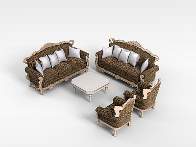 3d豪华欧式沙发模型
