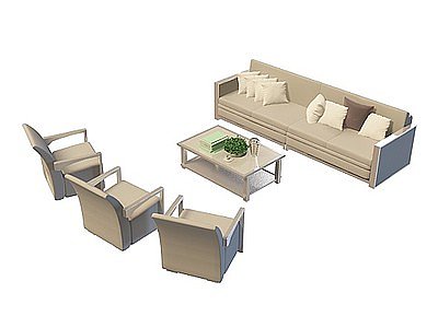3d独立式沙发茶几免费模型