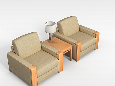 会客室沙发组合模型3d模型