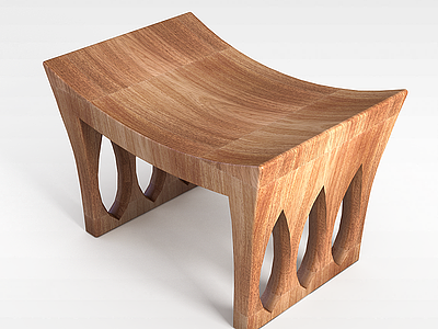 小木凳模型3d模型