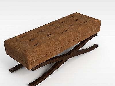 3d方式床尾凳模型