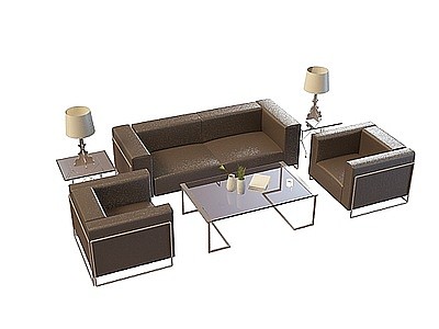 现代沙发茶几模型