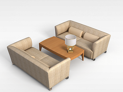 布艺沙发茶几模型3d模型