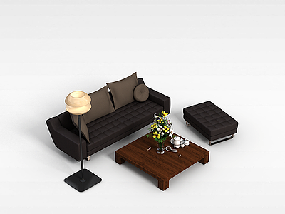 现代沙发茶几模型