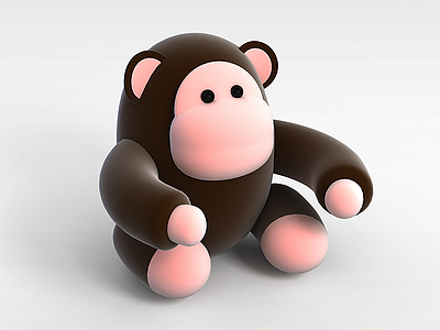 3d童趣猿猴模型
