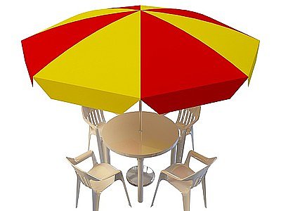 室外小遮阳伞模型