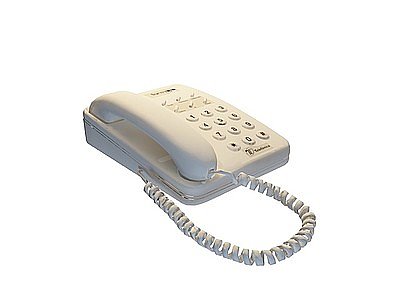 白色电话模型3d模型