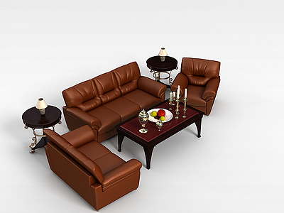 欧式客厅沙发模型