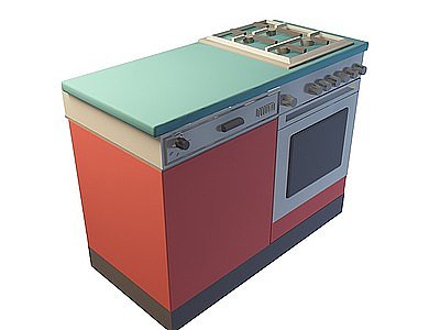 嵌入式烤箱模型3d模型