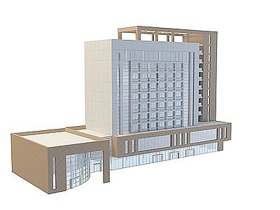 3d简约大厦模型
