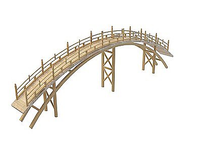3d木质拱桥免费模型