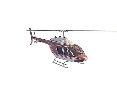 3d私人直升飞机模型