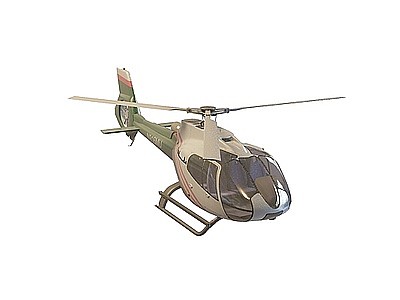 3d私人直升飞机模型