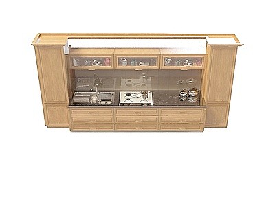 厨房橱柜组合模型3d模型
