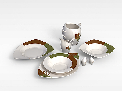 餐具模型3d模型