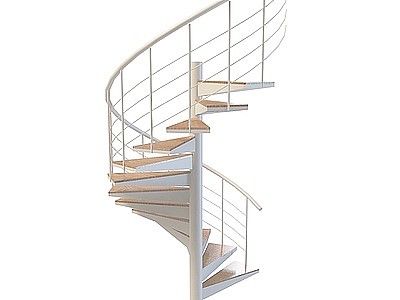现代简约建筑旋转楼梯模型3d模型