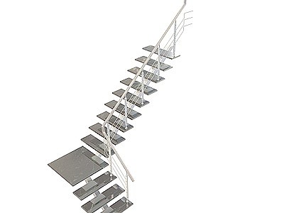 大理石地面楼梯模型3d模型