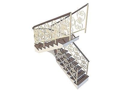 3d欧式豪华楼梯免费模型