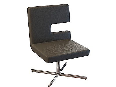 个性黑皮办公椅模型3d模型