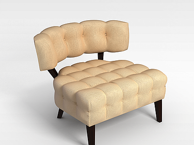 3d舒适的欧式沙发椅模型