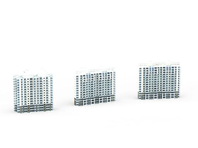 现代建筑群模型3d模型