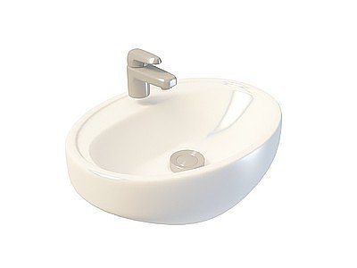3d陶瓷洗手盆免费模型