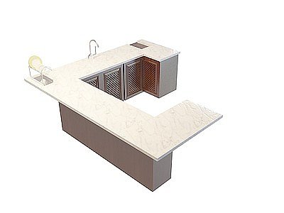 石英石橱柜模型3d模型