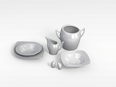 3d陶瓷餐具模型